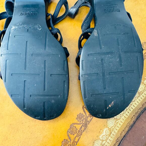 Munro American Comfort Fit Black Slip On Stretch Sandal Podiatrist Choice Sz 9 M - Picture 5 of 10